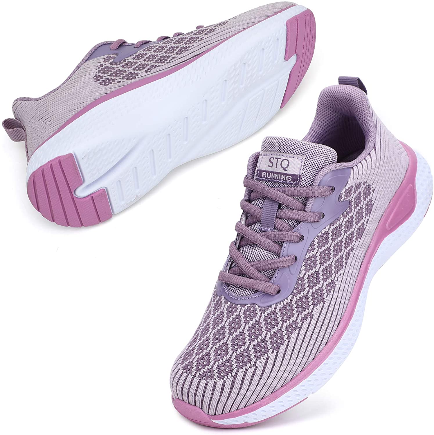 Details about   STQ Walking Shoes for Women Lace Up Lightweight Tennis Shoes 