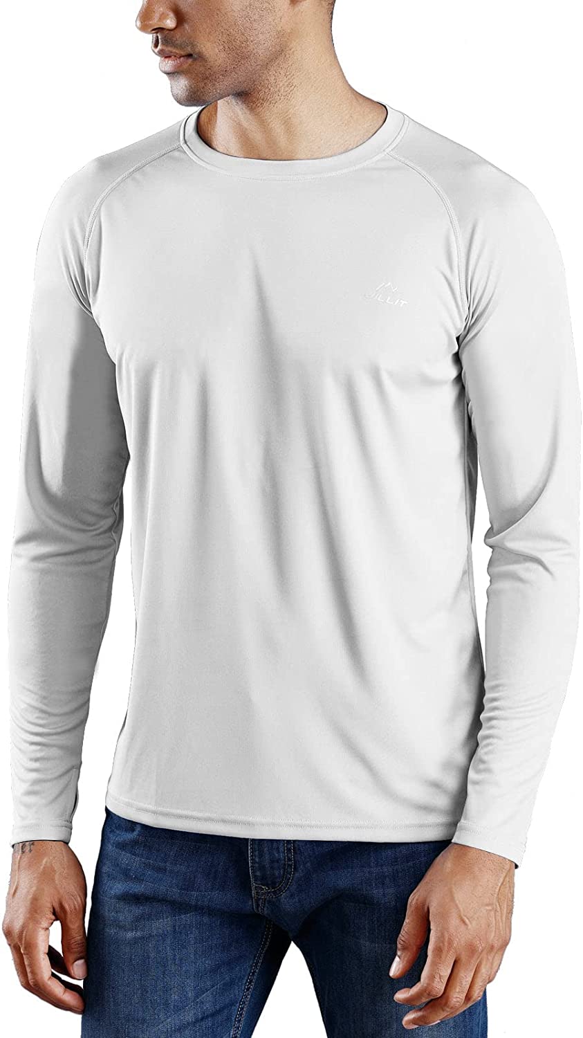 Willit Men's Sun Protection Long Sleeve Running Shirts with Pocket