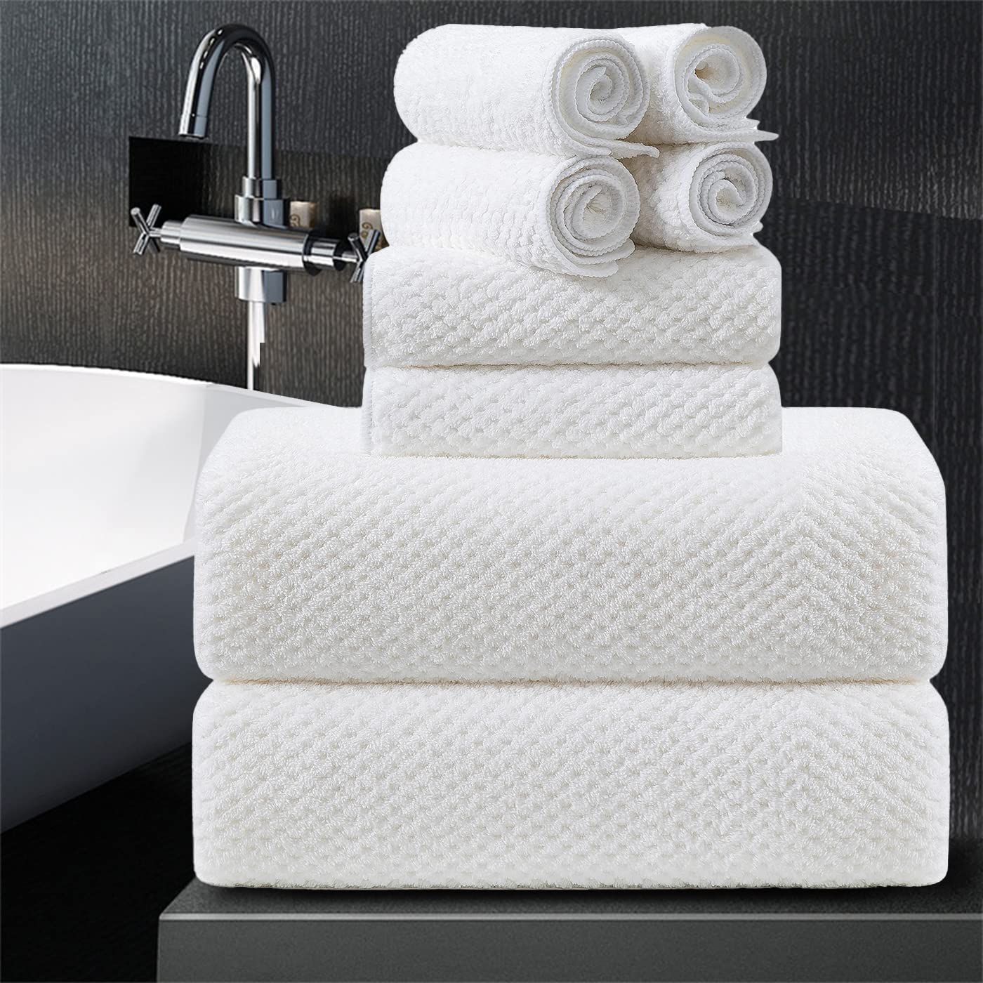 Bath Towel Set 4Pack-35x70 Towel,600GSM Ultra Soft Microfibers