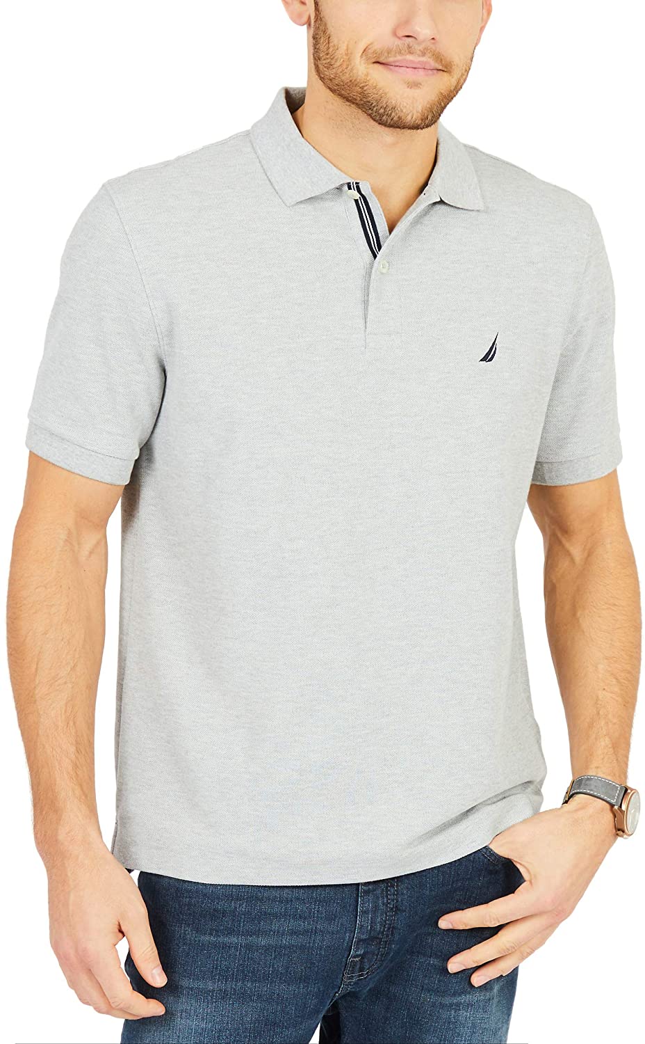 Nautica Men's Classic Short Sleeve Solid Performance Deck