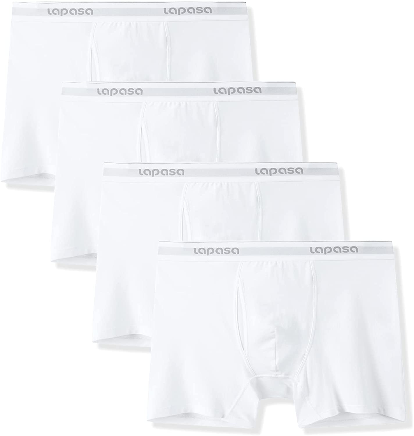 Buy LAPASA Men's Micro Modal Boxer Briefs Bulge Pouch Trunk Underwear Free  Cutting Tech 4 Pack M01 Online at desertcartOMAN