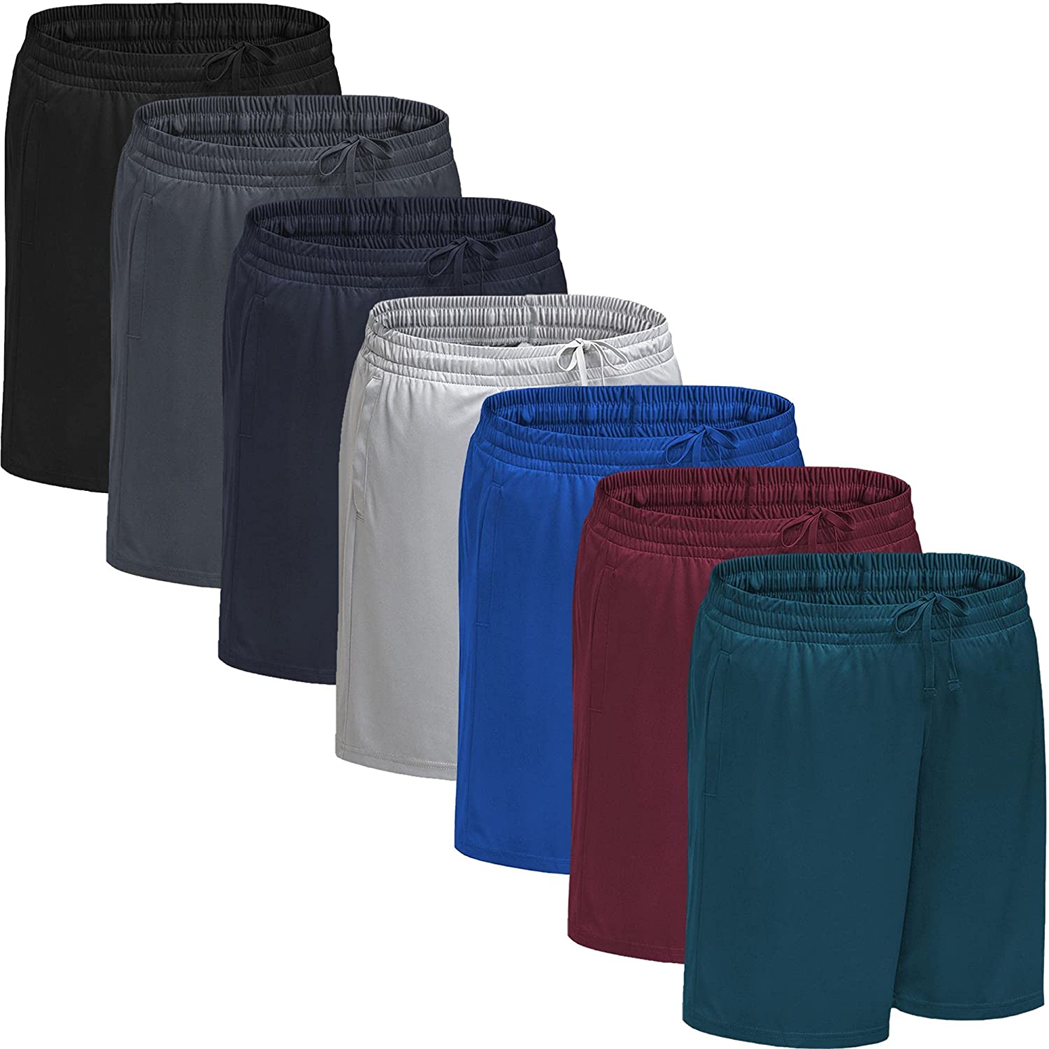 BALENNZ Athletic Shorts for Men with Pockets and Elastic Waistband Quick  Dry Activewear