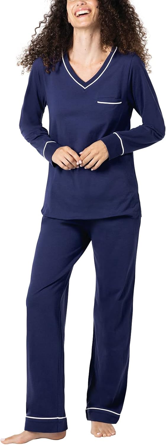 PajamaGram Pajamas For Women - Womens PJ Sets, Pullover Top, 100% Cotton