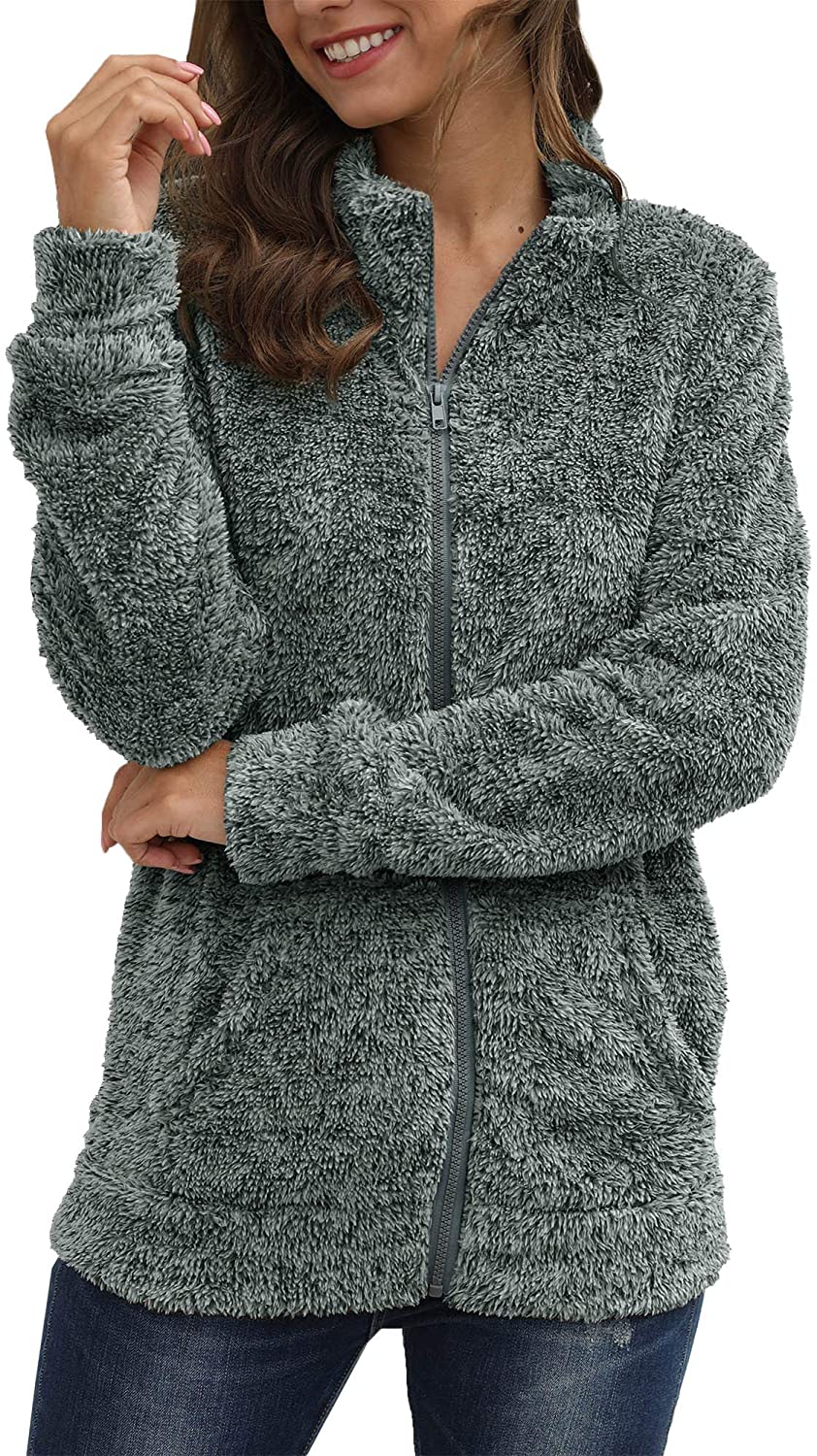 For G and PL Women's Long Sleeve Full Zip Fleece Jacket : :  Clothing, Shoes & Accessories