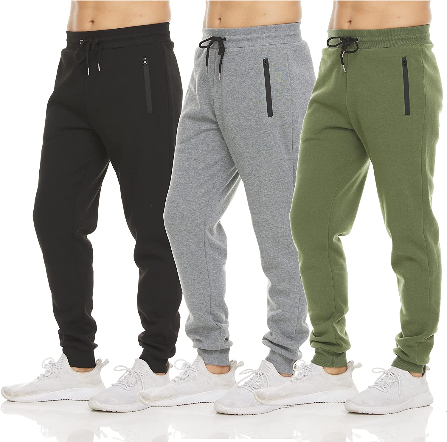 Toddler Boys Girls Sweatpants Cotton Active Jogger Pants with Pockets 1-7T,  3-Pack