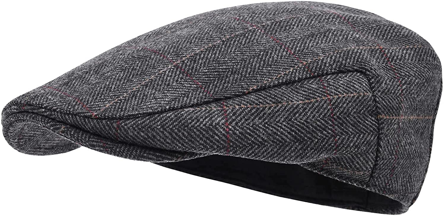 STARANCE Men Hat Wool Blend Newsboy Ivy Hat Tweed Flat Cap | eBay