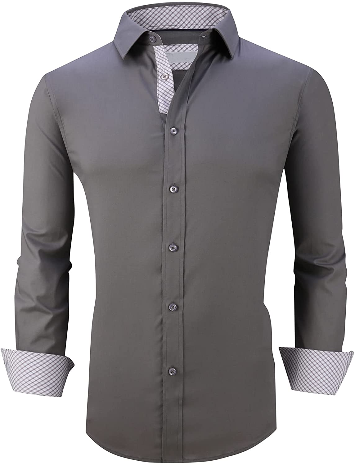FANCIER Mens Dress Shirts Long Sleeve Regular Fit,Mens Button Down Long Sleeve Shirts Fashion Easy Care