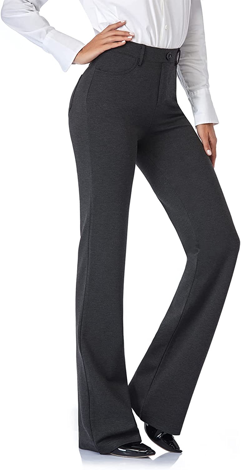 Tapata Women's 28/30/32/34 Stretchy Bootcut Dress Pants with Pockets  Tall, P