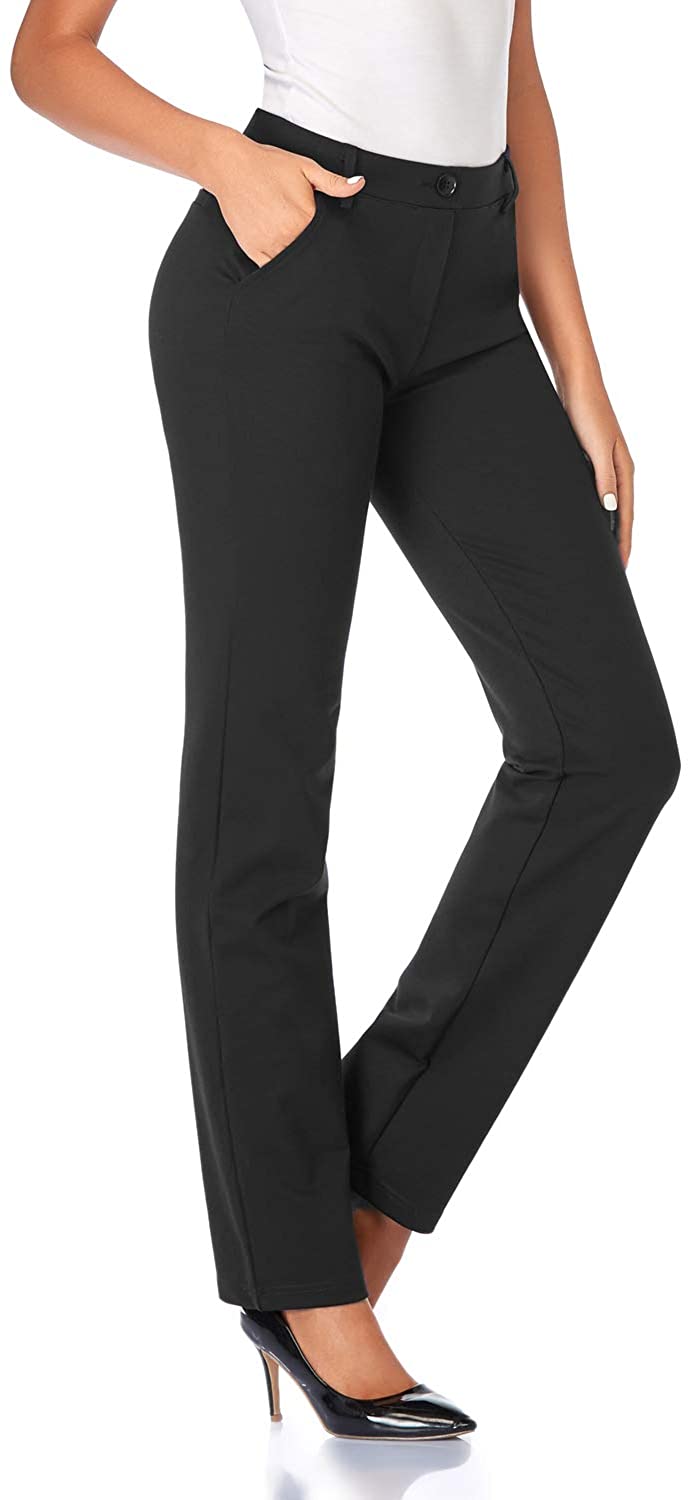 stretch work pants womens with pockets