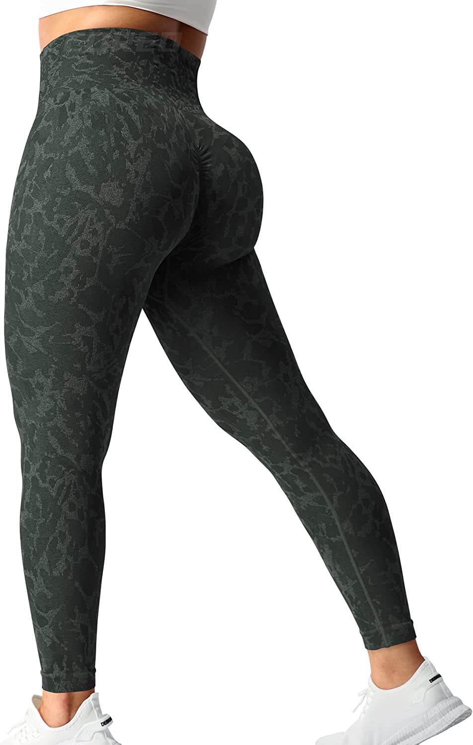 YEOREO Women Camo Workout Scrunch Butt Leggings Seamless High Waisted  Athletic Y