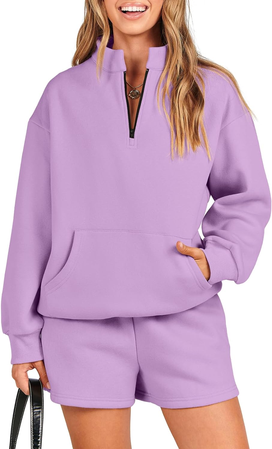 ANRABESS Women 2 Piece Outfits Half Zip Oversized Sweatshirt Jogger Pants  Tracksuit Matching Set Sweatsuit Tracksuit Sets, Apricot, Large :  : Clothing, Shoes & Accessories