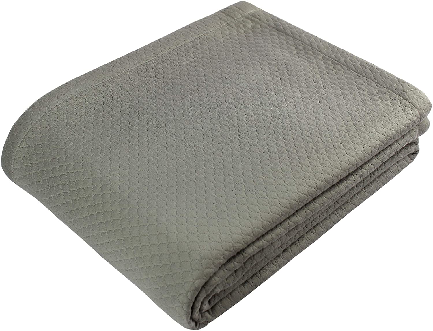 COTTON CRAFT Super Soft Premium Cotton Herringbone Twill Thermal Blanket Full/Queen Grey