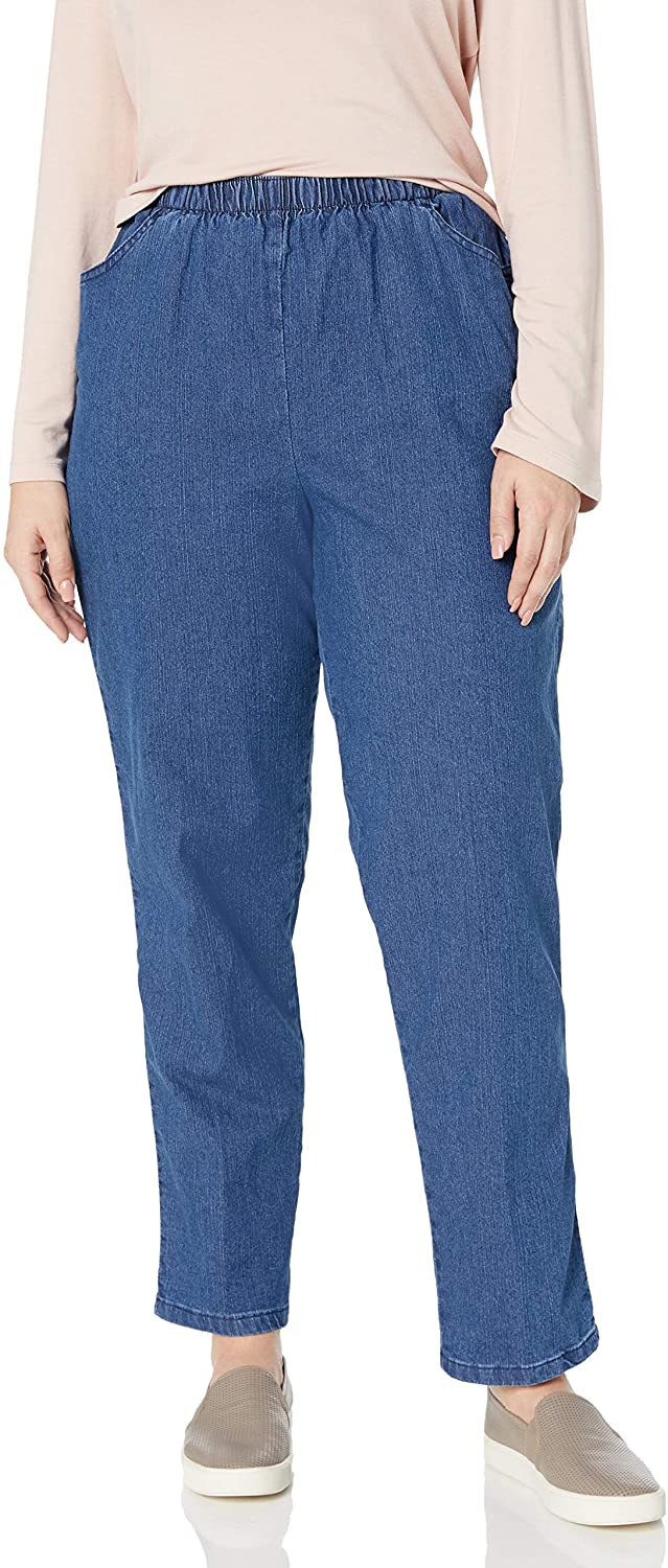 chic plus size elastic waist jeans