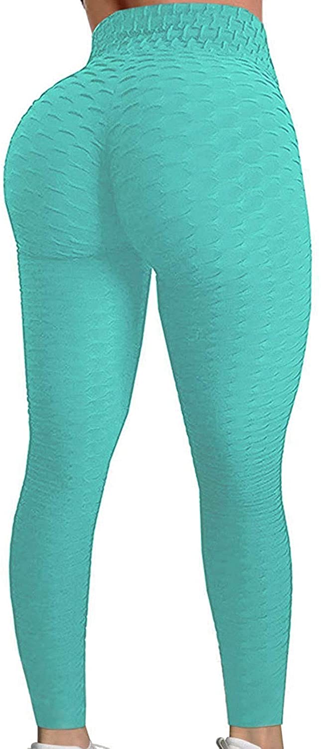 FITTOO Womens High Waisted Yoga Pants Tummy Control Scrunched Booty Leggings  Wor