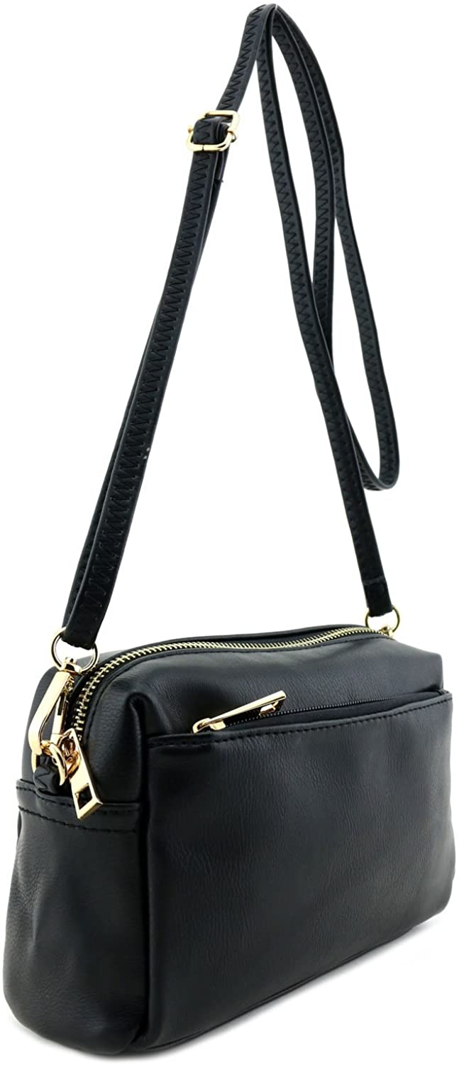 Chic Black Bag - Crossbody Bag - Triple Zip Bag - Purse - Lulus