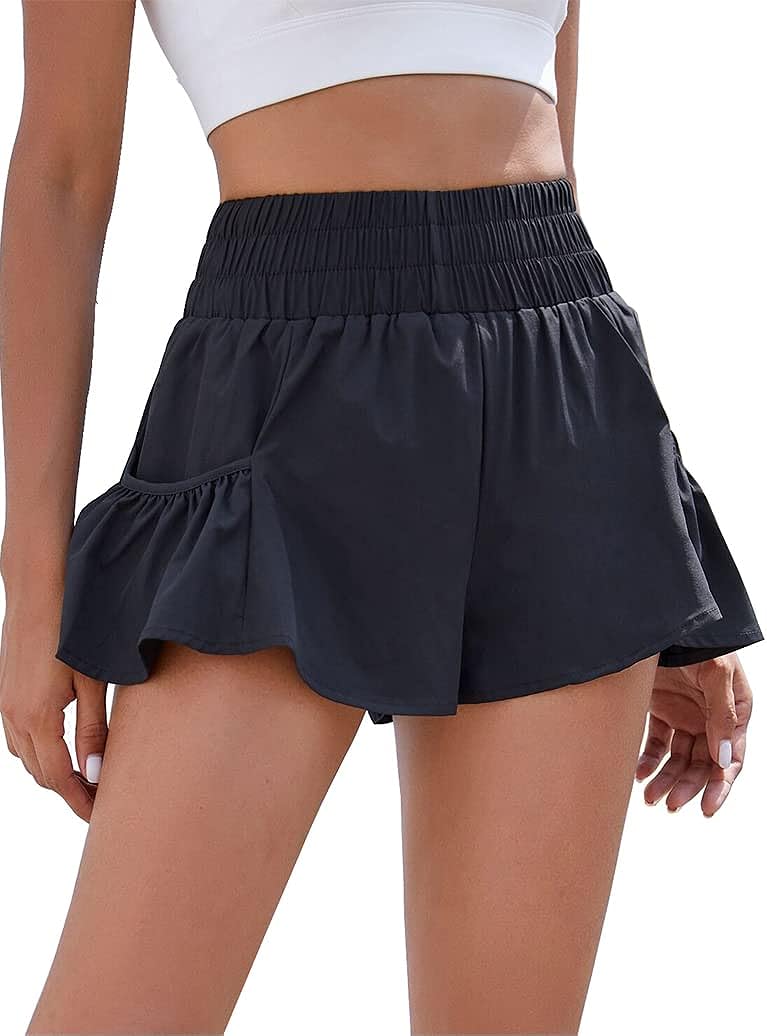 BMJL Womens High Waisted Shorts Athletic Running Shorts Workout