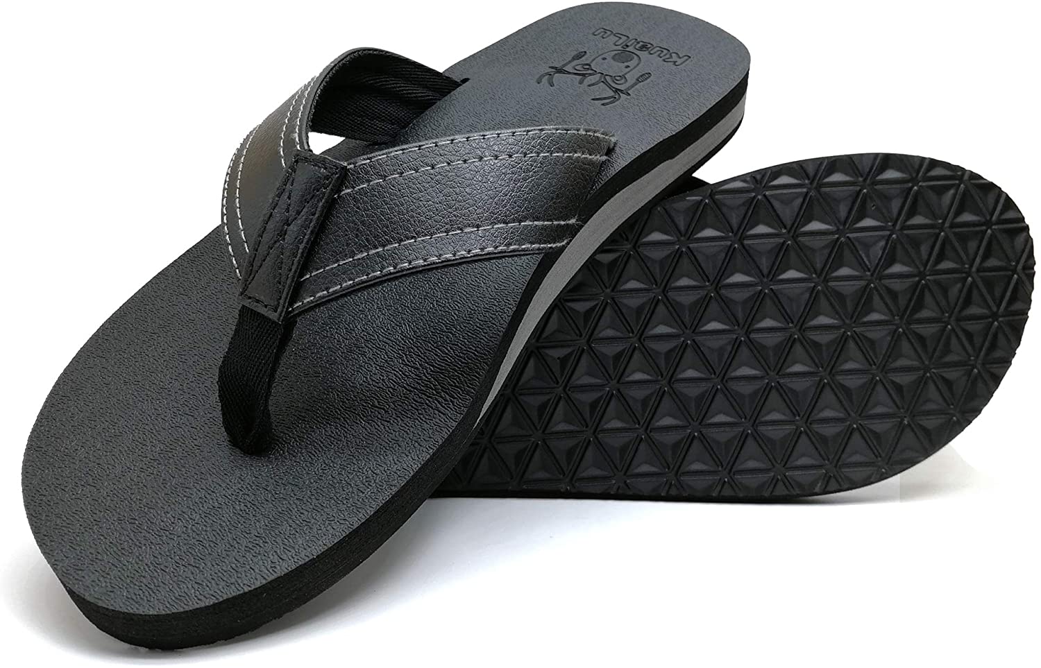 Akiihool Mens Sandals Casual Summer Men's Yoga Mat Leather Flip