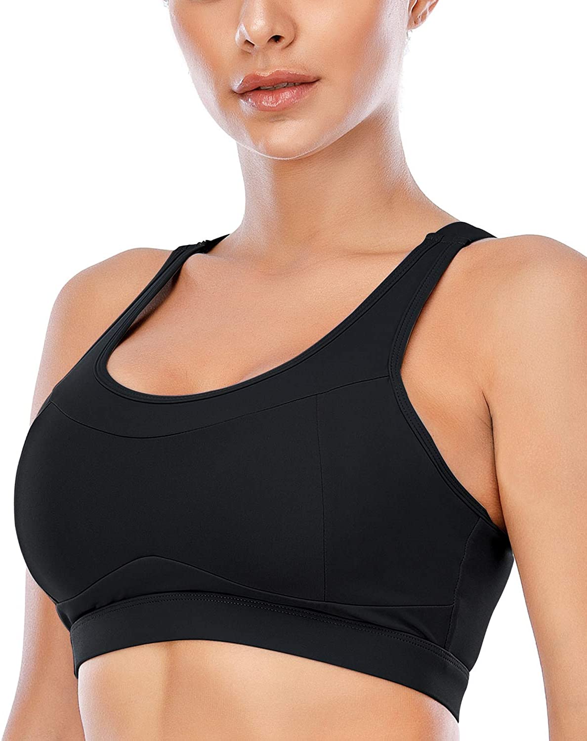 Running Girl High Impact Sports Bras for Women Racerback Bra Workout Crop  Tops for Women Black : Clothing, Shoes & Jewelry 
