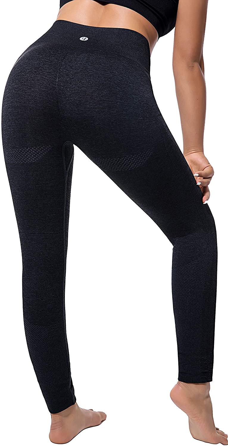 RUNNING GIRL Ombre Seamless Cute Gym Leggings Power Stretch High Waisted  Yoga Pa