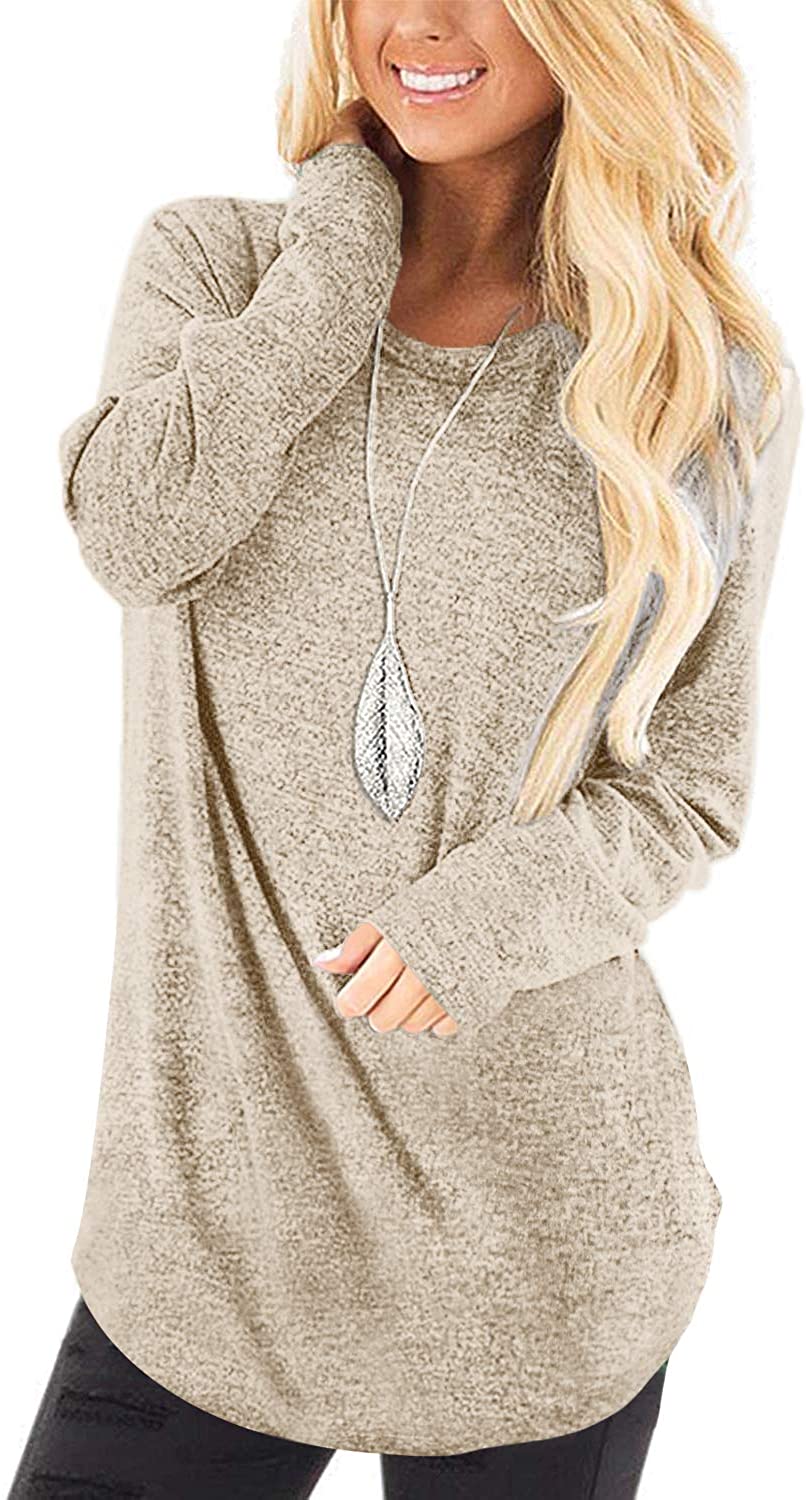 SAMPEEL Women's Casual Solid T Shirts Twist Knot Tunics Tops Blouses | eBay