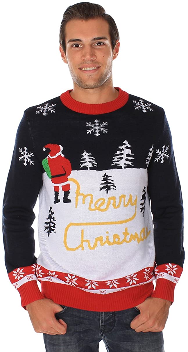 Tipsy Elves Men's Ugly Christmas Sweaters - Hiliarious Holiday Comfy ...