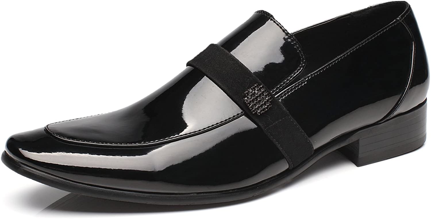 Faranzi Tuxedo Shoes Patent Leather Wedding Shoes for Men Cap Toe Lace up  Formal | eBay