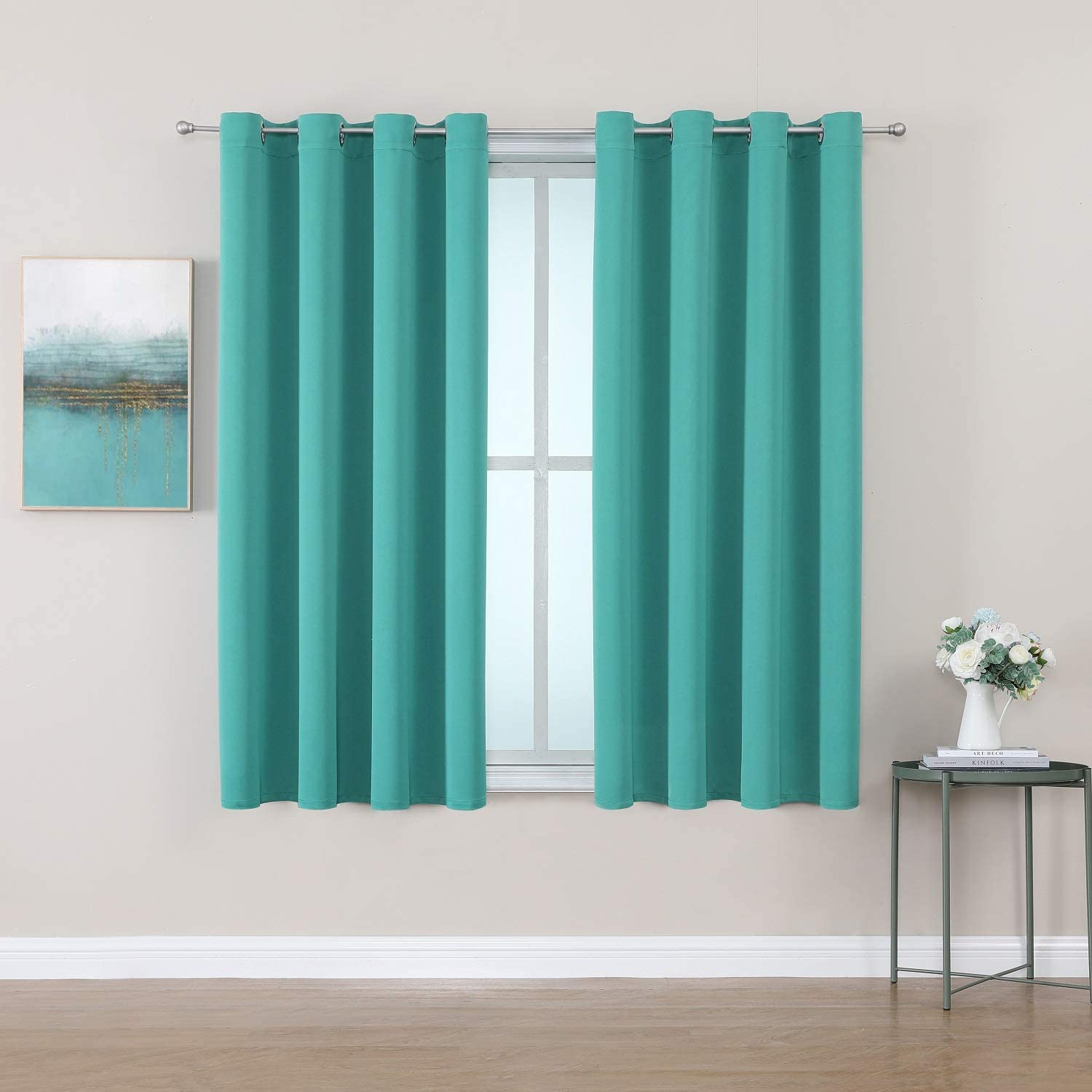 ChrisDowa Grommet Blackout Curtains for Bedroom and Living Room