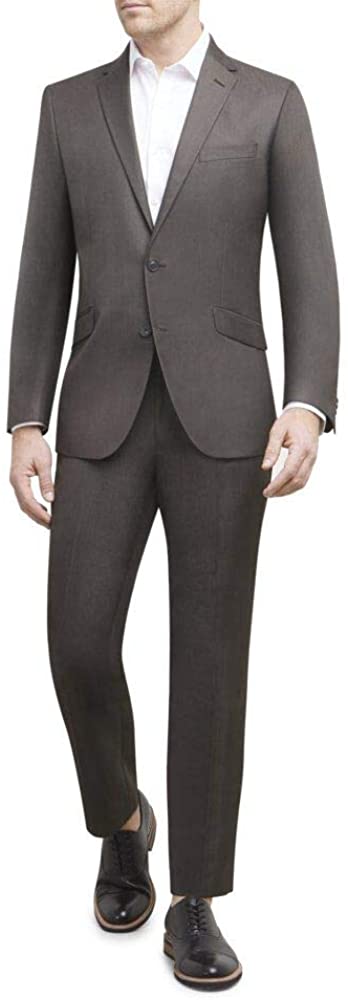 Unlisted by Kenneth Cole Mens 2 Button Slim Fit Suit with Hemmed Pant Business Suit Pants Set