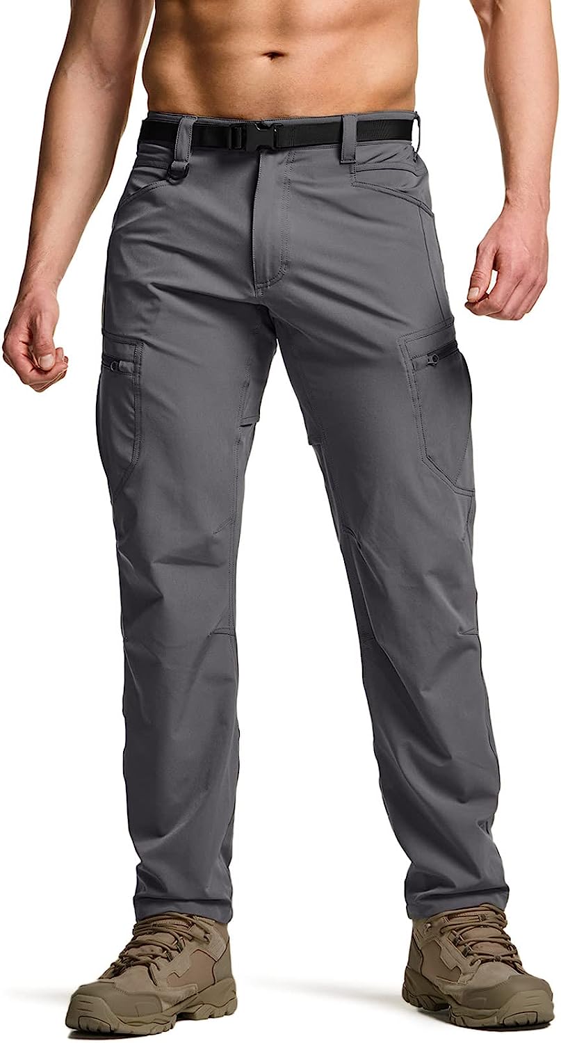 CQR Men's Cool Dry Tactical Pants, Water Resistant Outdoor Pants