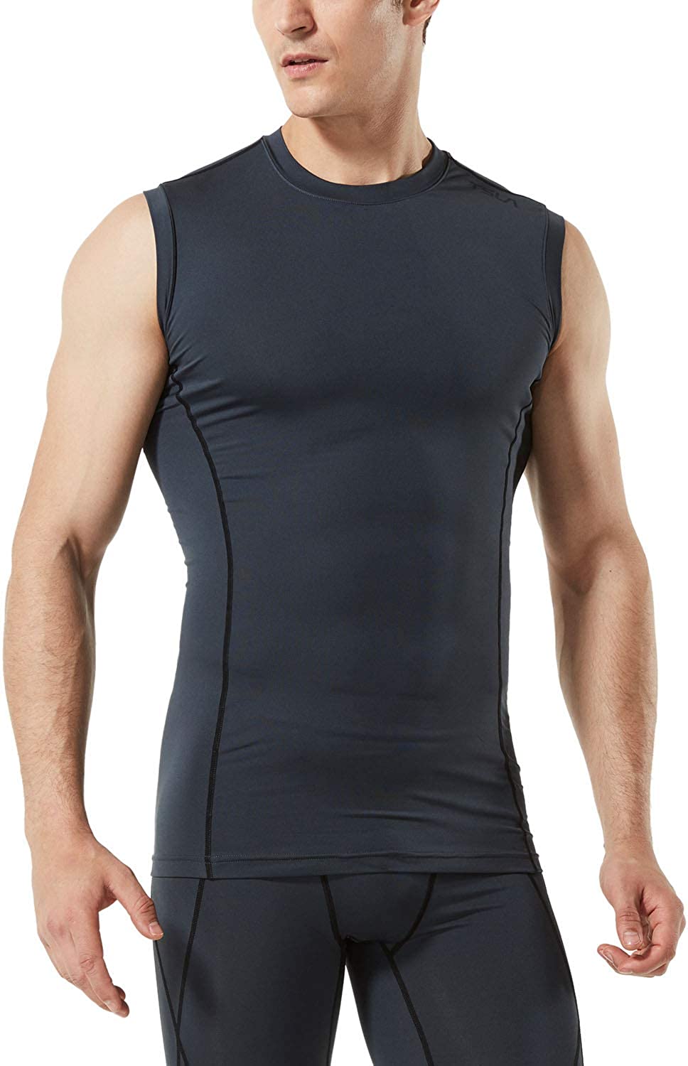 Details about   TSLA 1 or 3 Pack Men's Sleeveless Workout Shirts Dry Fit Running Compression Cu 