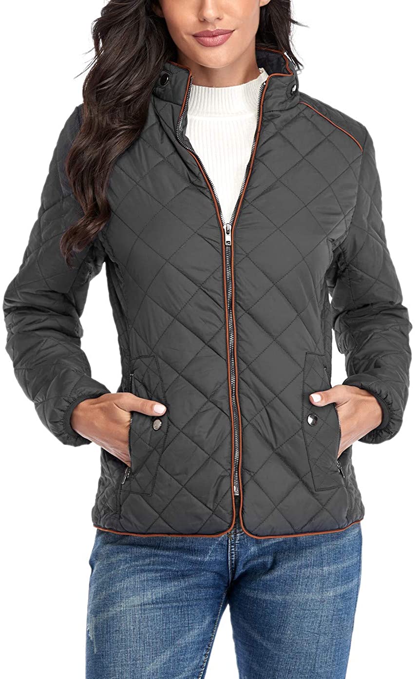 Lightweight quilted sales coat women's