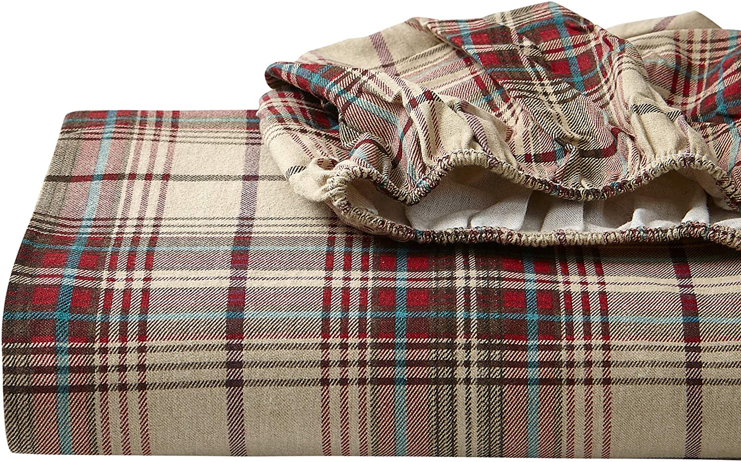Eddie Bauer - Flannel Collection - 100% Premium Cotton Bedding Sheet Set, Pre-Sh Nowy, 100% nowy
