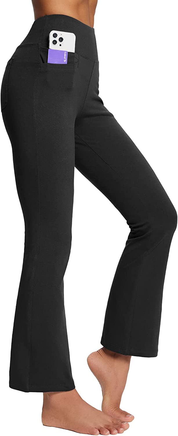 BALEAF Women's Bootcut Yoga Pants with Pockets High Waist Flare Leggings  Stretch