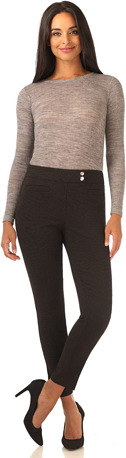 Rekucci Women's Ease into Comfort Slim Ankle Pant with Snaps : :  Clothing, Shoes & Accessories