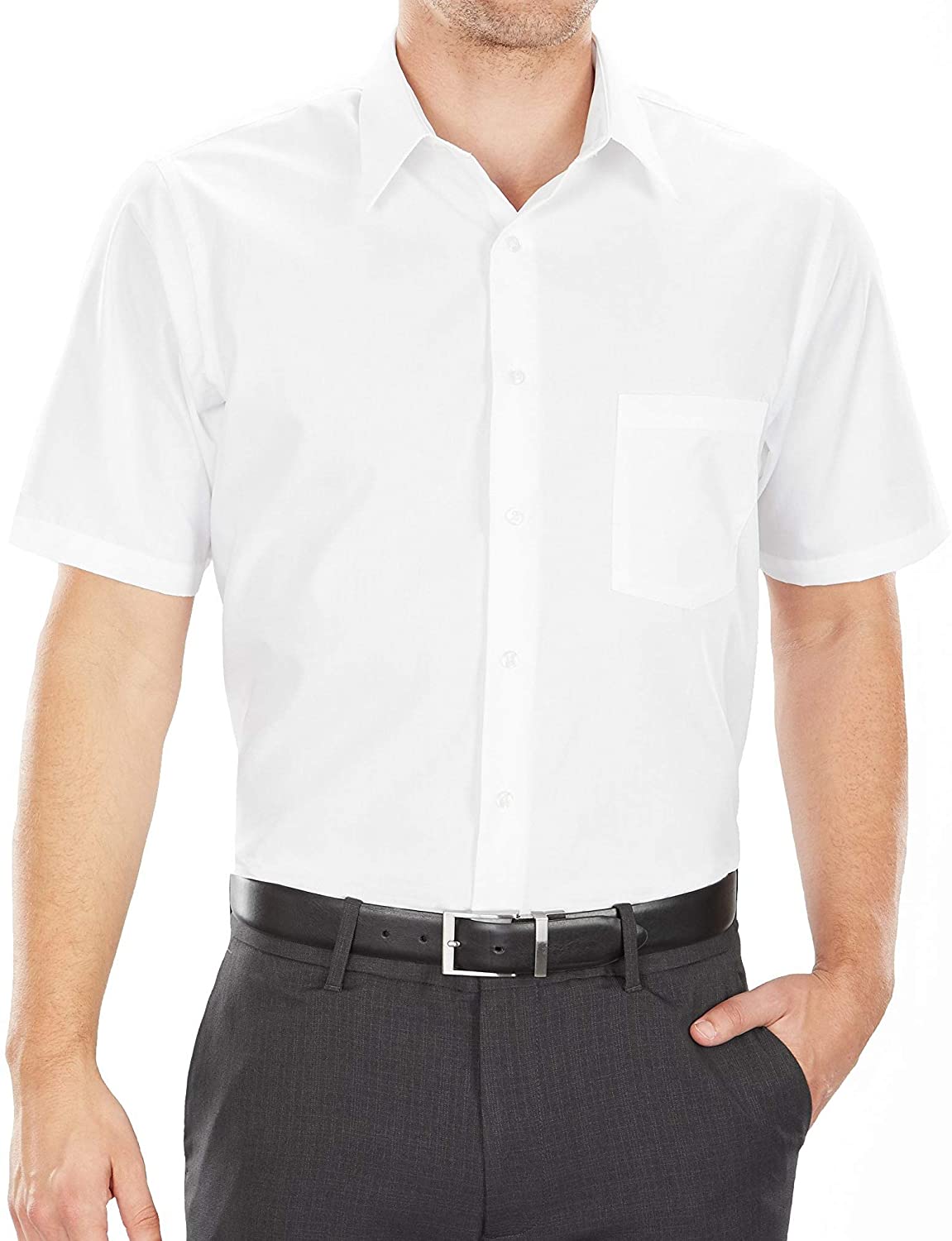 Van heusen men's 2024 short sleeve dress shirts