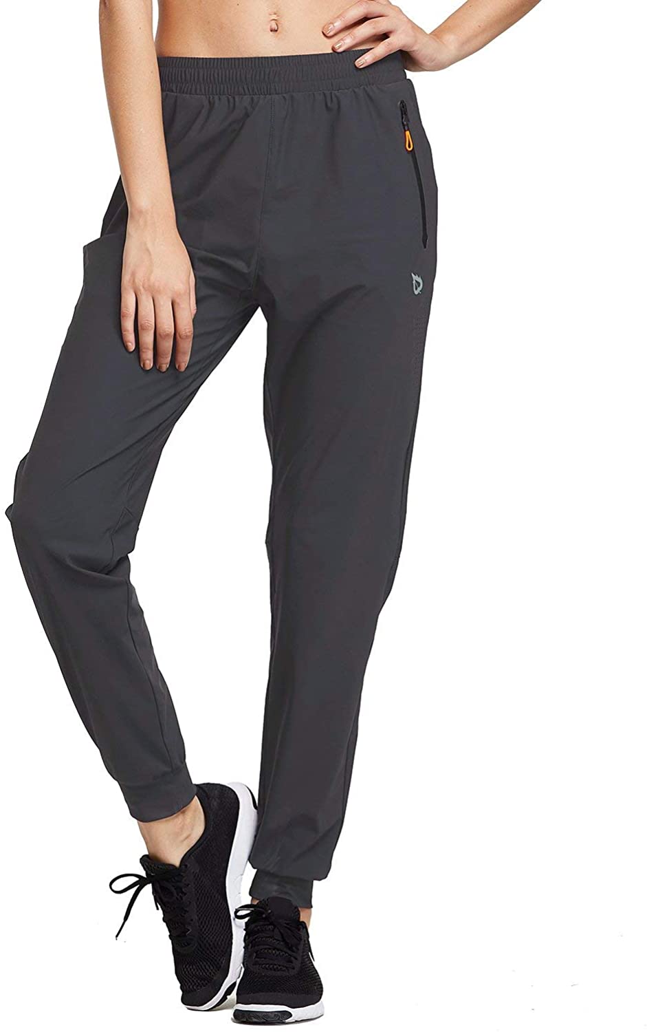 BALEAF Women's Athletic Joggers Quick Dry Running Hiking Workout Pants  Zipper Po