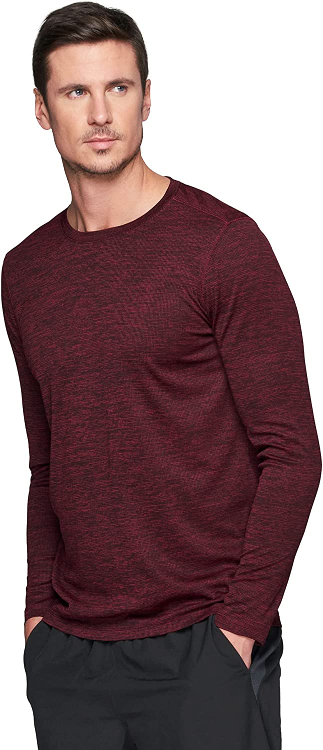 RBX Active Men's Athletic Fit Performance Top Crewneck Long Sleeve