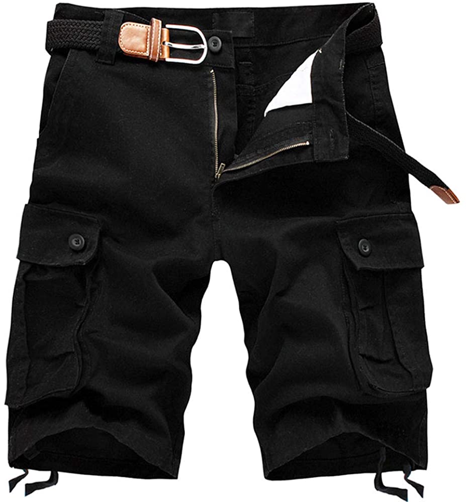 ELETOP Mens Cargo Shorts Multi Pocket Basic Short Lightweight Outdoor Wear Casual Lounge Shorts