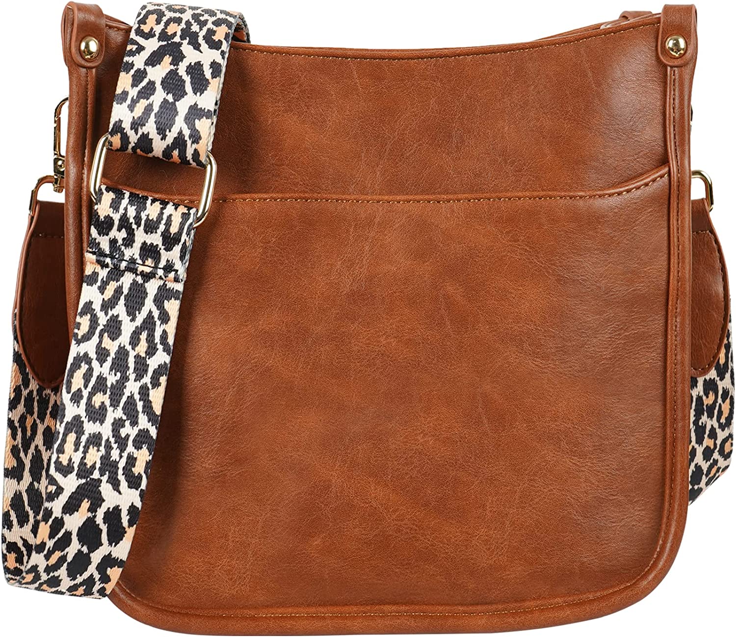 KOGTLA Women's Crossbody Shoulder Bag with Adjustable Leopard