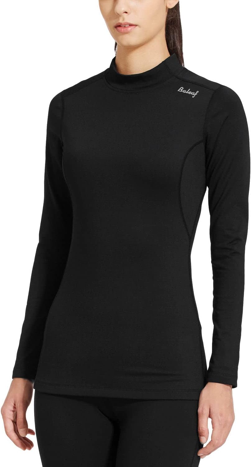 BALEAF Women's Thermal Shirts Long Sleeve Running Workout Fleece Tops Cold  Weath