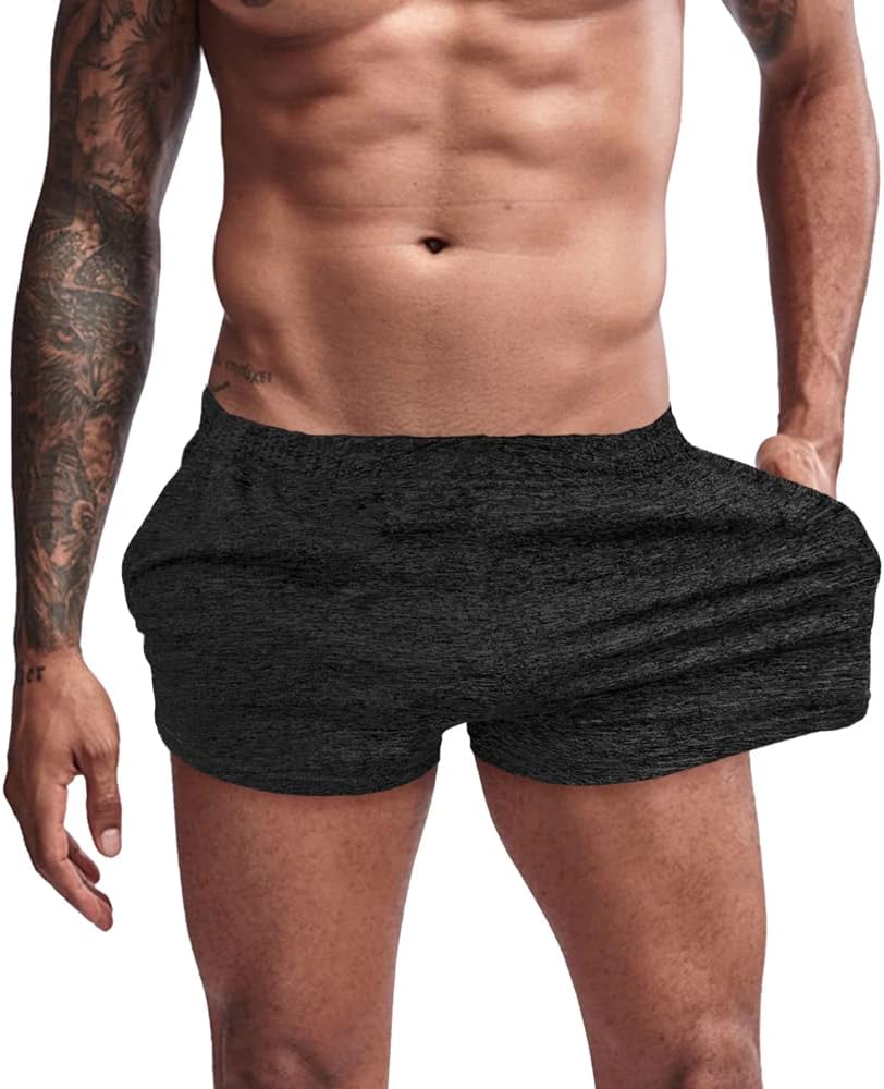 Lehmanlin Men's Workout Shorts 3 Inch Bodybuilding Short Shorts Quick  Drying Sexy Booty Pants : : Clothing, Shoes & Accessories