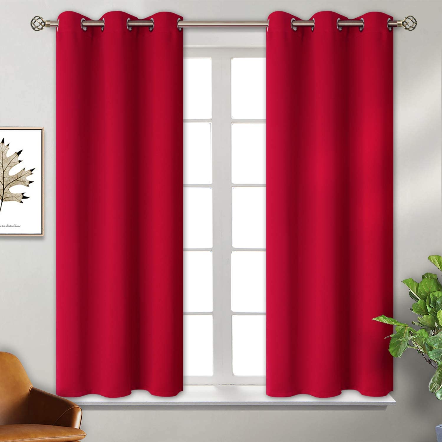 BGment Blackout Curtains for Bedroom - Grommet Thermal Insulated