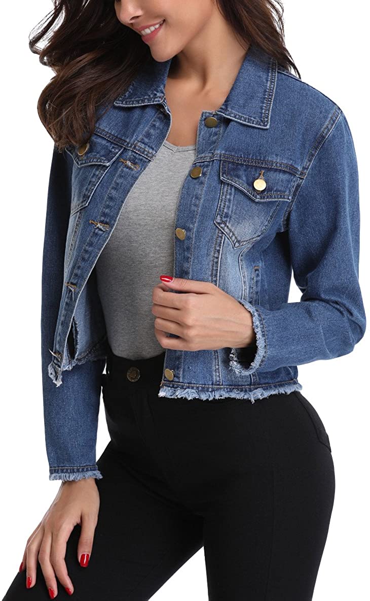 Cropped White-Wash Jean Jacket for Women | Old Navy-cacanhphuclong.com.vn