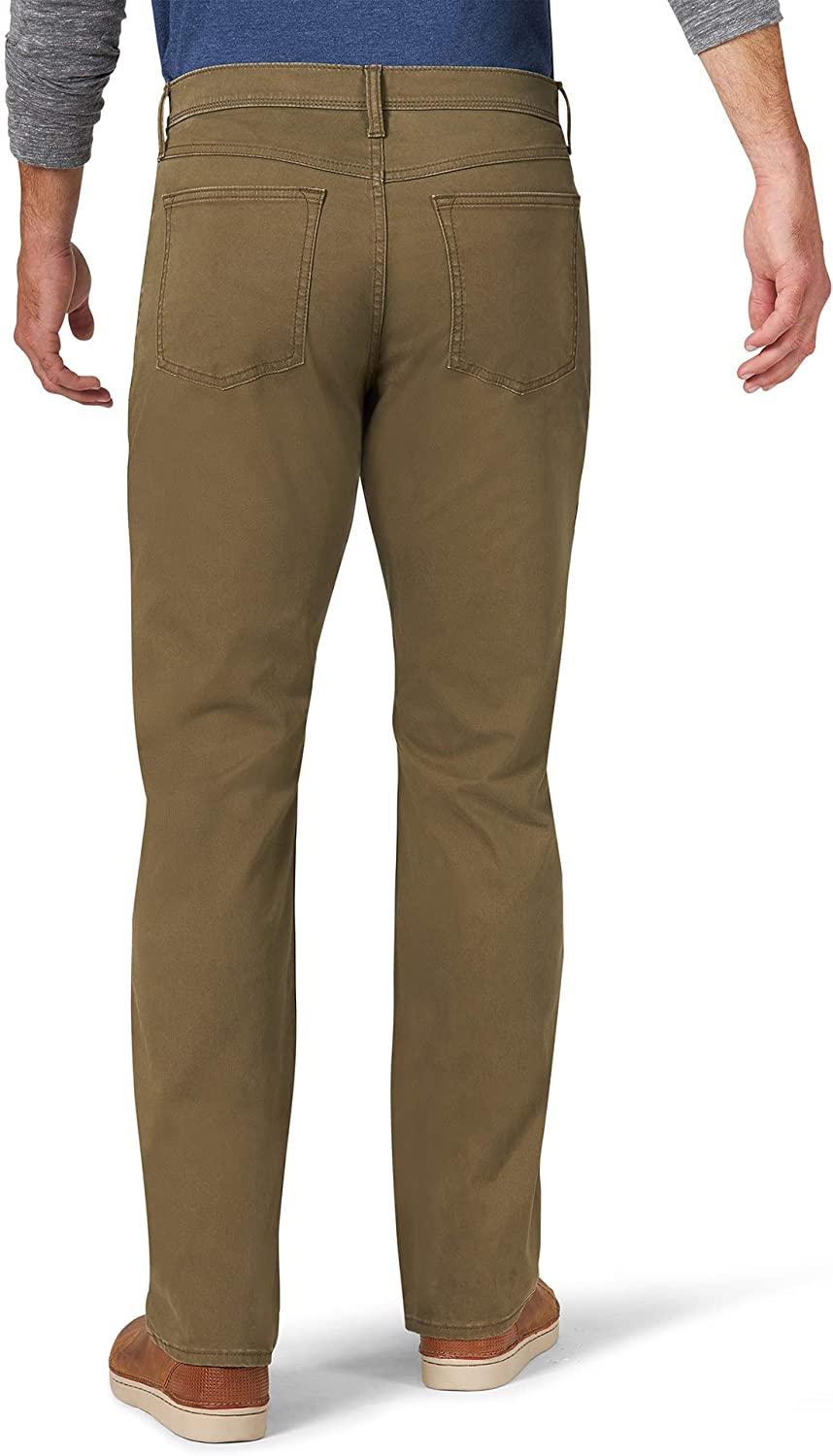 wrangler men's straight fit twill pant