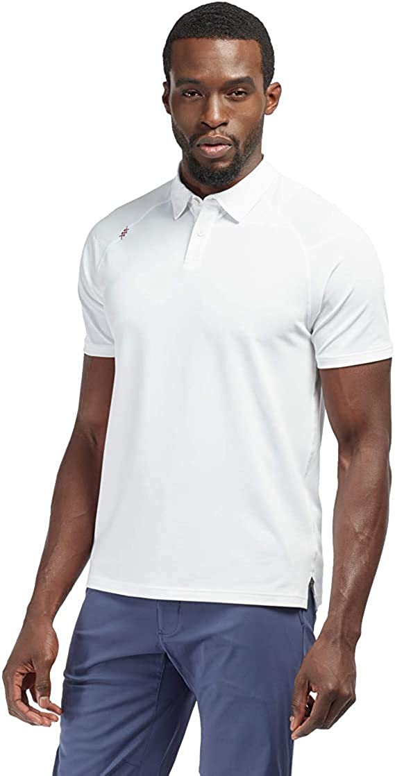 Rhone Mens Delta Pique Polo Breathable Quick-Dry Cooling Tech GoldFusion Technology