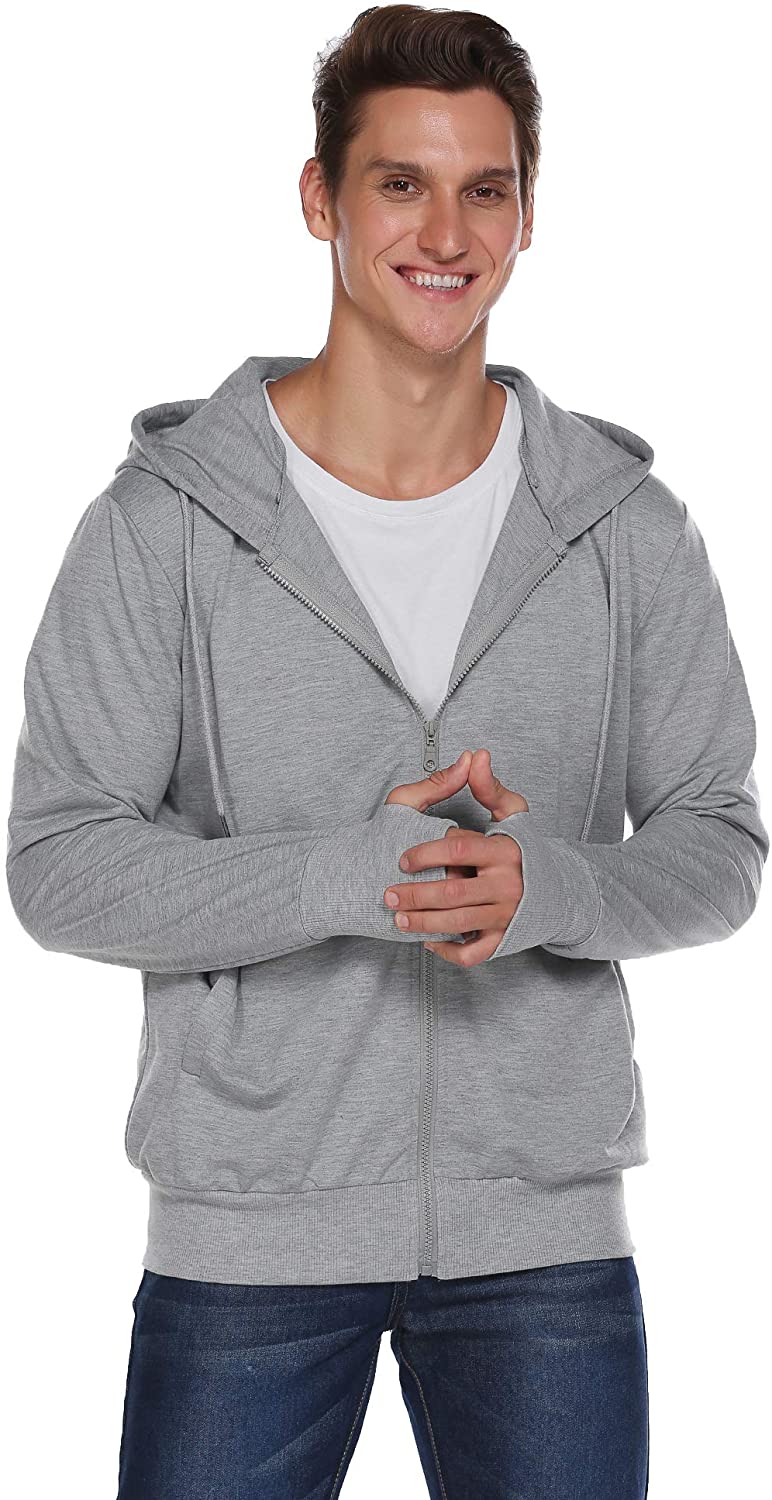 Download COOFANDY Men's Full-Zip Hoodie Sweatshirt with Mask ...