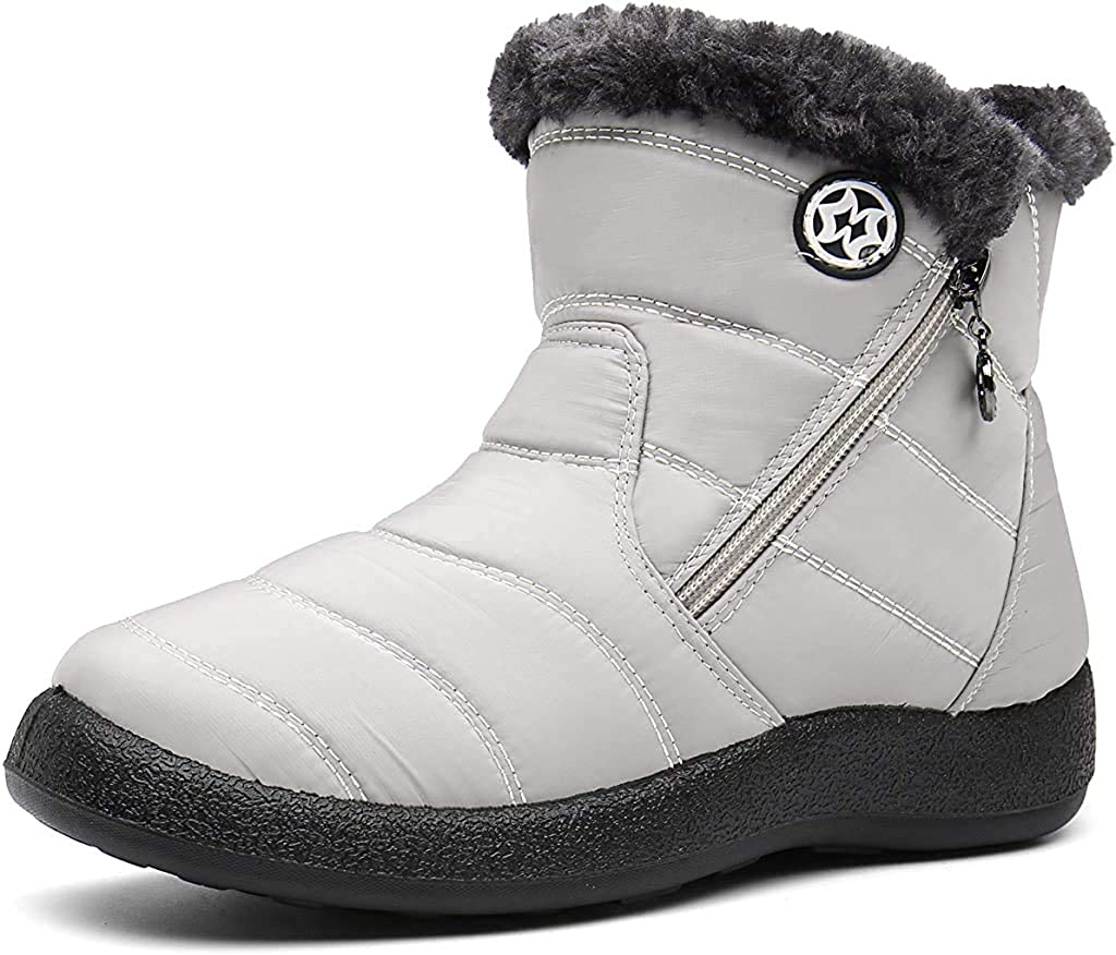 womens fur lined waterproof ankle boots