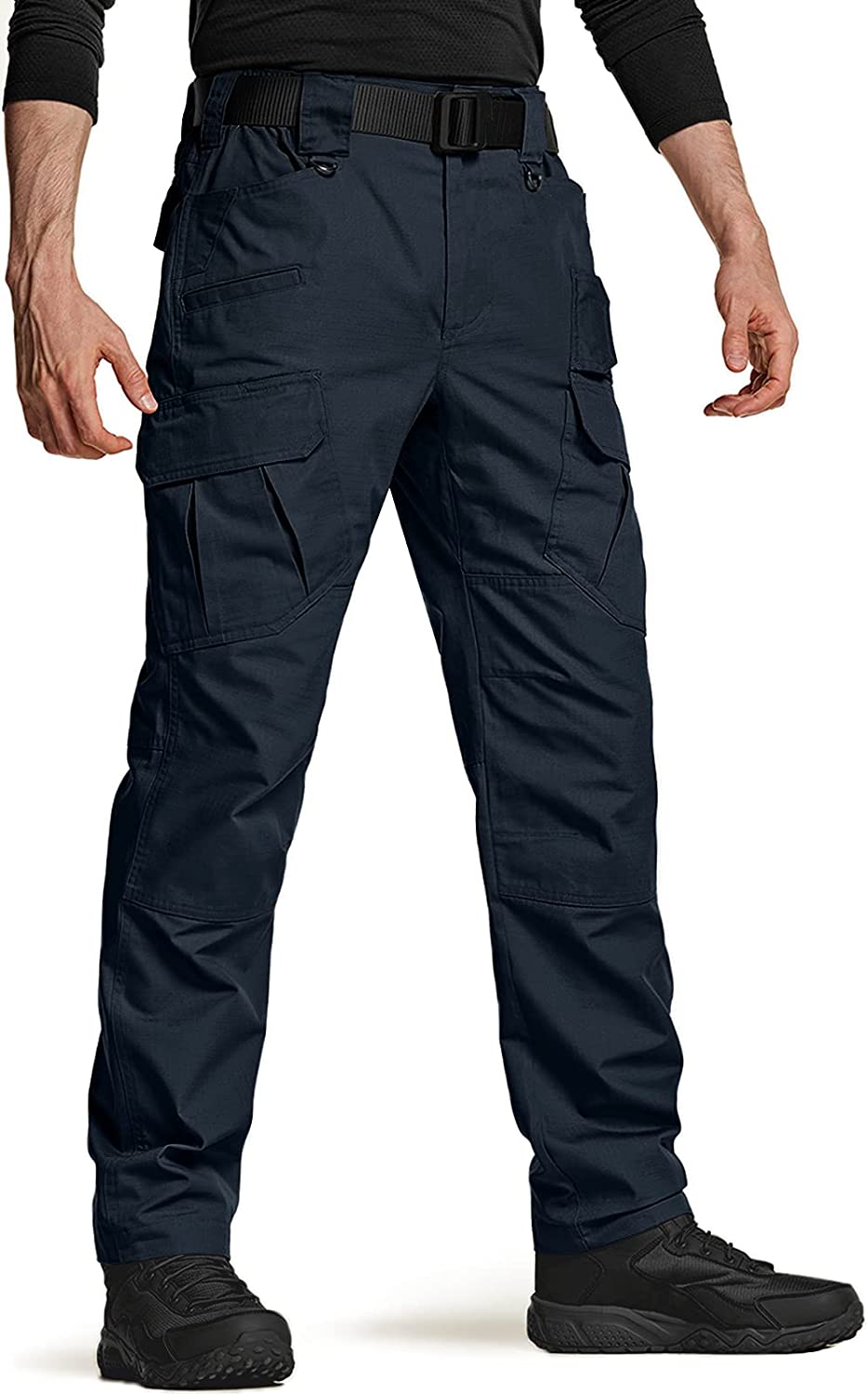 CQR Men's Tactical Pants, Water Repellent Ripstop Cargo Pants