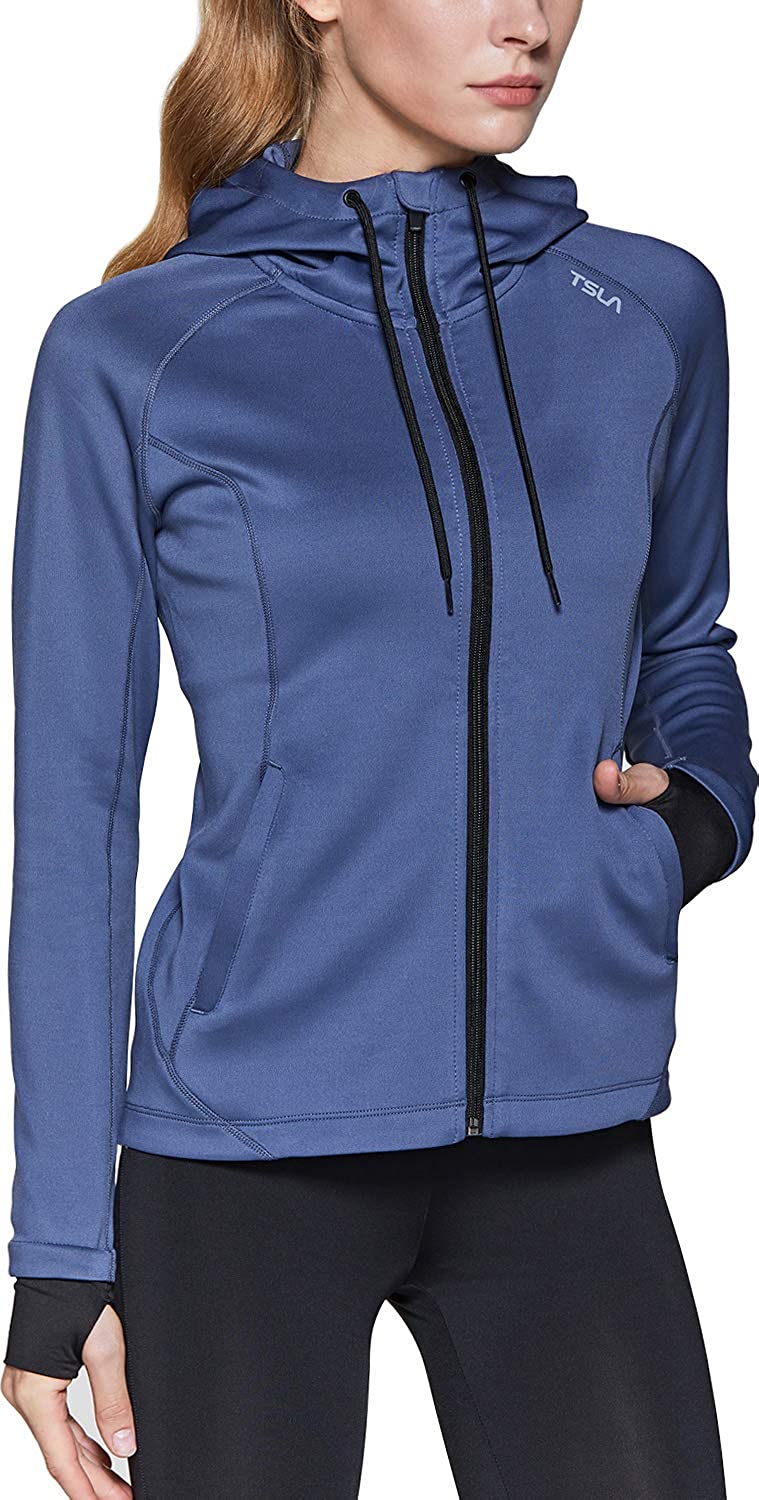 TSLA Women's Full Zip Workout Jackets, Long Sleeve Active Track Running  Jacket, | eBay