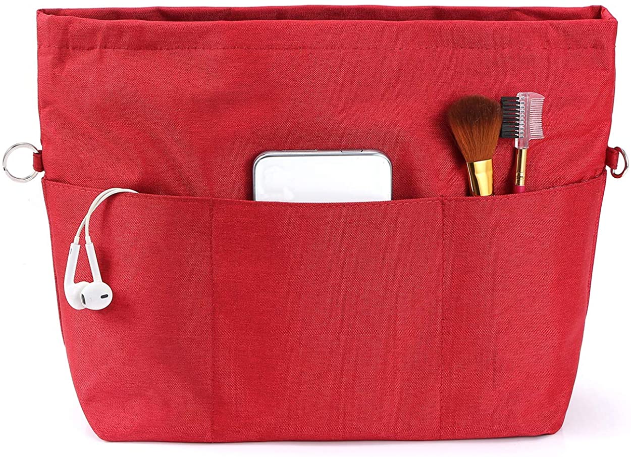 Tote Handbag Insert with Zipper VANCORE Purse Organizer Insert with 13 Pockets 